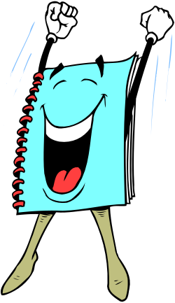 Cartoon Character Holding Book Clipart for Educational Themes