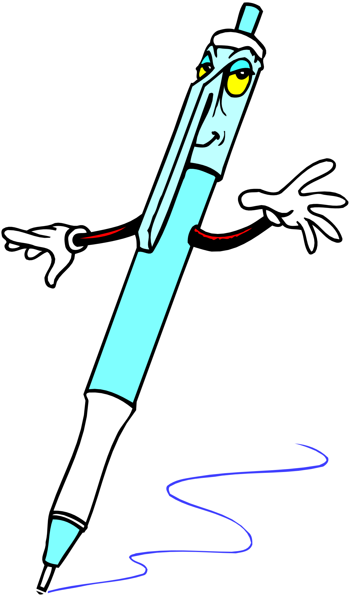 a blue pen with a smiley face on it clip art png transparent Blue Pen with Smiley Face Clipart for Fun and Engaging Projects