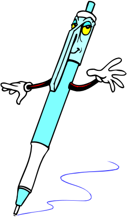 Blue Pen with Smiley Face Clipart for Fun and Engaging Projects