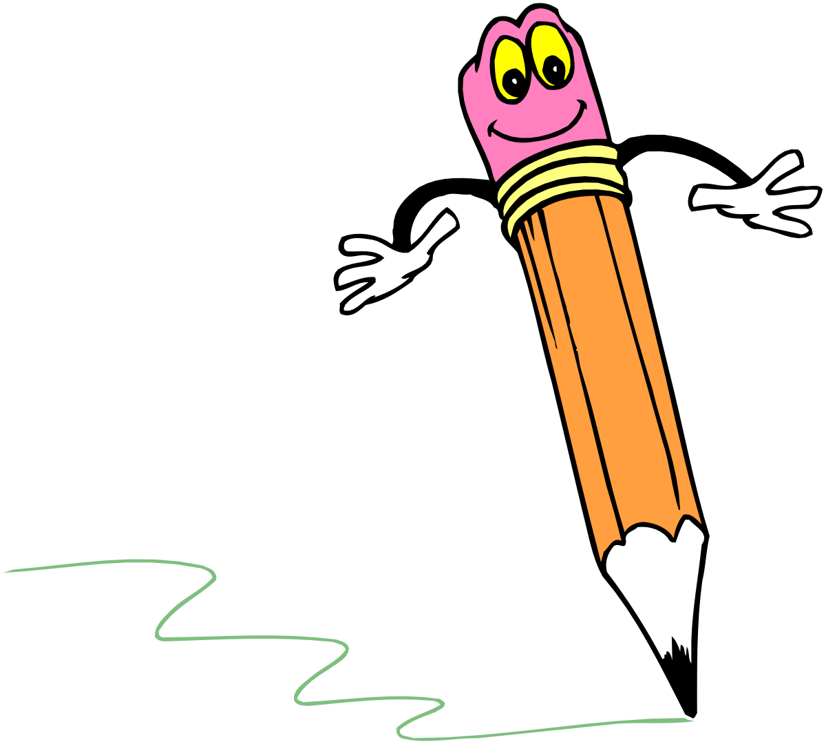 Smiley Face Pencil Clipart for Fun and Creativity