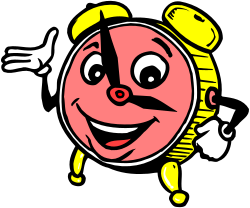 Smiling Cartoon Clock Clipart for Fun Designs