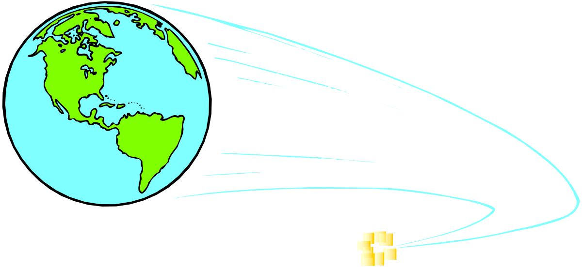 Satellite Illustration with Background Elements for Dynamic Clipart