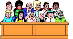 Courtroom Clipart: Diverse Group of People in a Legal Setting
