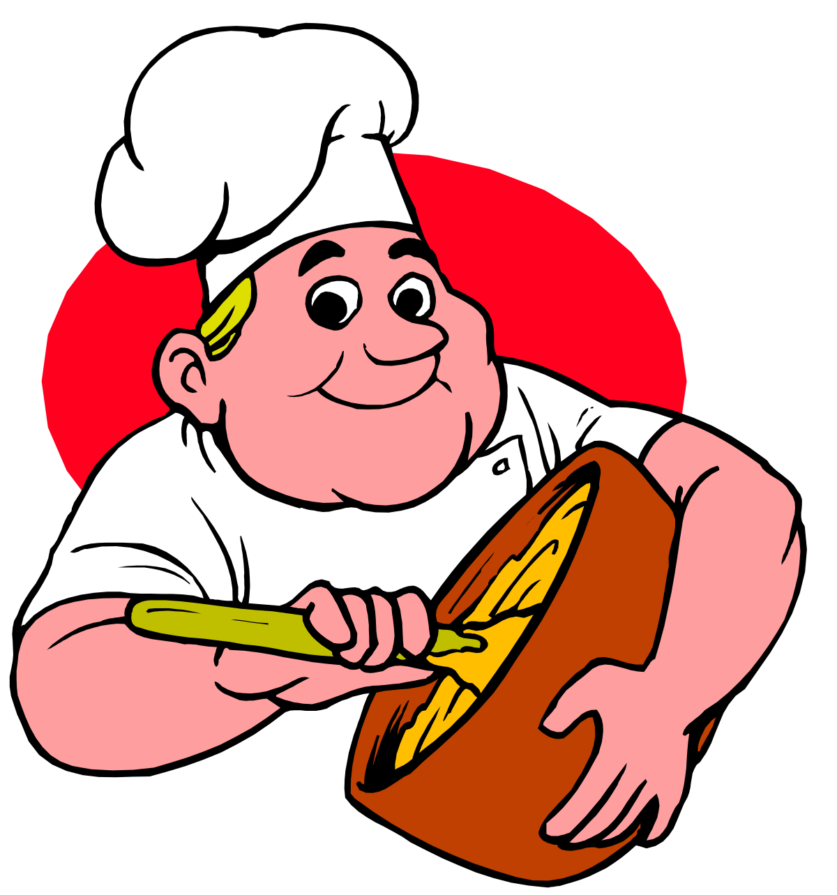 Chef with Food Bag Clipart: Delicious Culinary Illustrations