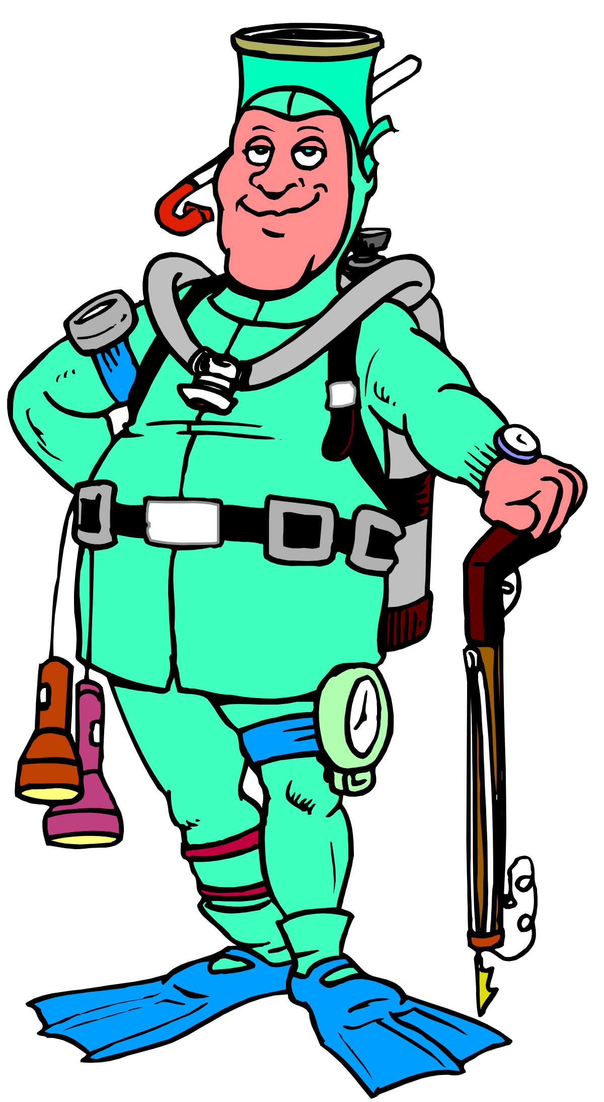 Cartoon Character Backpack Shovel Adventure Clipart