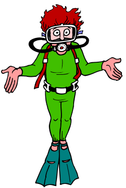 Cartoon Character with Red Hair and Green Pants - Fun Clipart