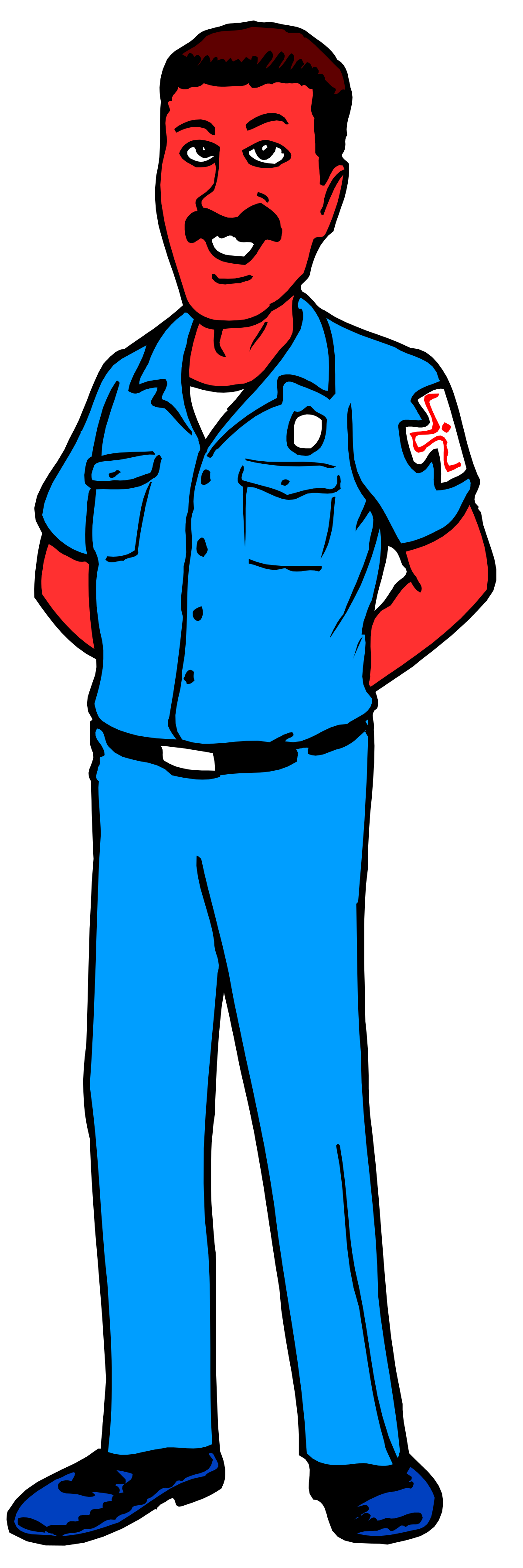 a cartoon character in a police uniform clip art png transparent Cartoon Police Character Clipart: Engaging and Fun Law Enforcement Illustrations