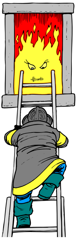 Cozy Fire Scene Clipart of a Person Sleeping