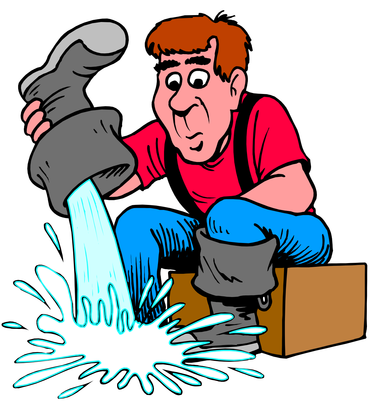 a man is sitting on a box and throwing a stone clip art png transparent Man Sitting on Box Throwing Stone - Dynamic Clipart Scene