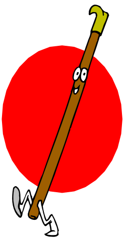 Cartoon Style Cigarette with Big Mouth Clipart