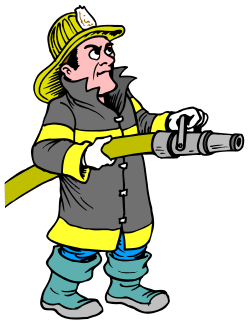 Yellow Hat Man with Baseball Bat Clipart