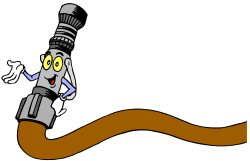 Running Cartoon Character Through a Pipe Clipart