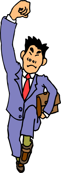 Trick Performer: Man in Suit and Tie Clipart