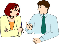 Man and Woman Talking Clipart - Engaging Conversations in SVG Format