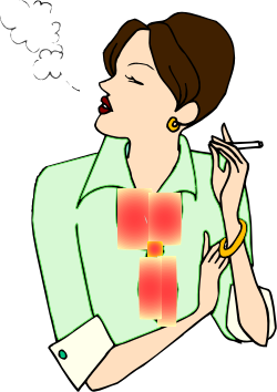 Woman Smoking a Cigarette Clipart - Elegant and Edgy Visuals