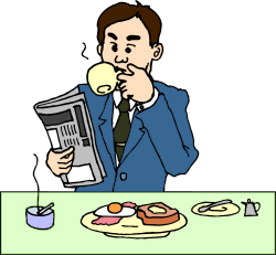 Businessman Reading Newspaper Clipart - Professional and Engaging Illustration