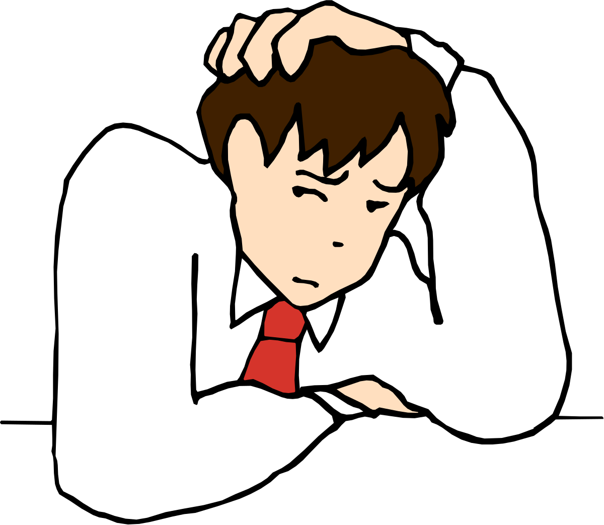 Stylish Businessman in Tie and Shirt Clipart for Your Projects