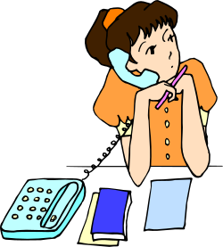 Woman Talking on the Phone Clipart - Engaging Communication Scene