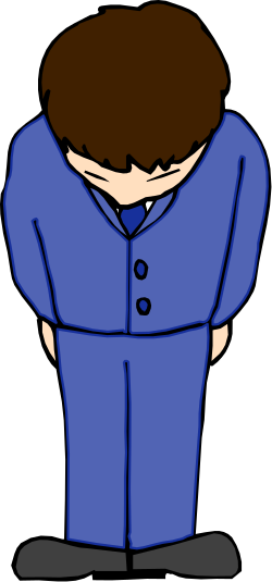 Man in Blue Shirt Looking Down Clipart - Perfect for Your Projects