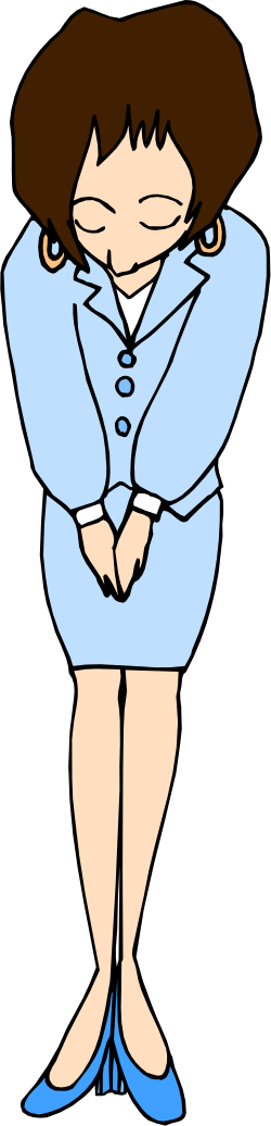 Blue Dress Woman Clipart - Elegant and Stylish Depiction
