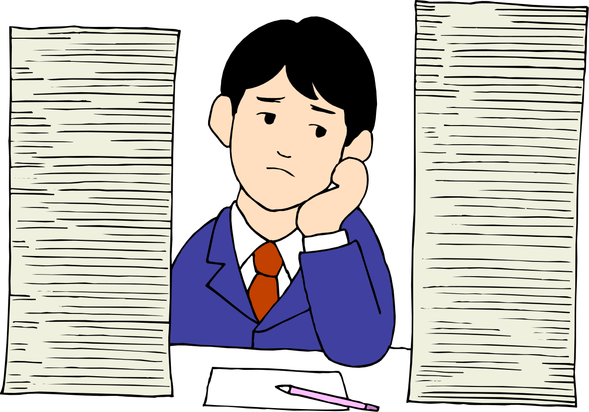 Businessman Suit Desk Papers - Professional Clipart