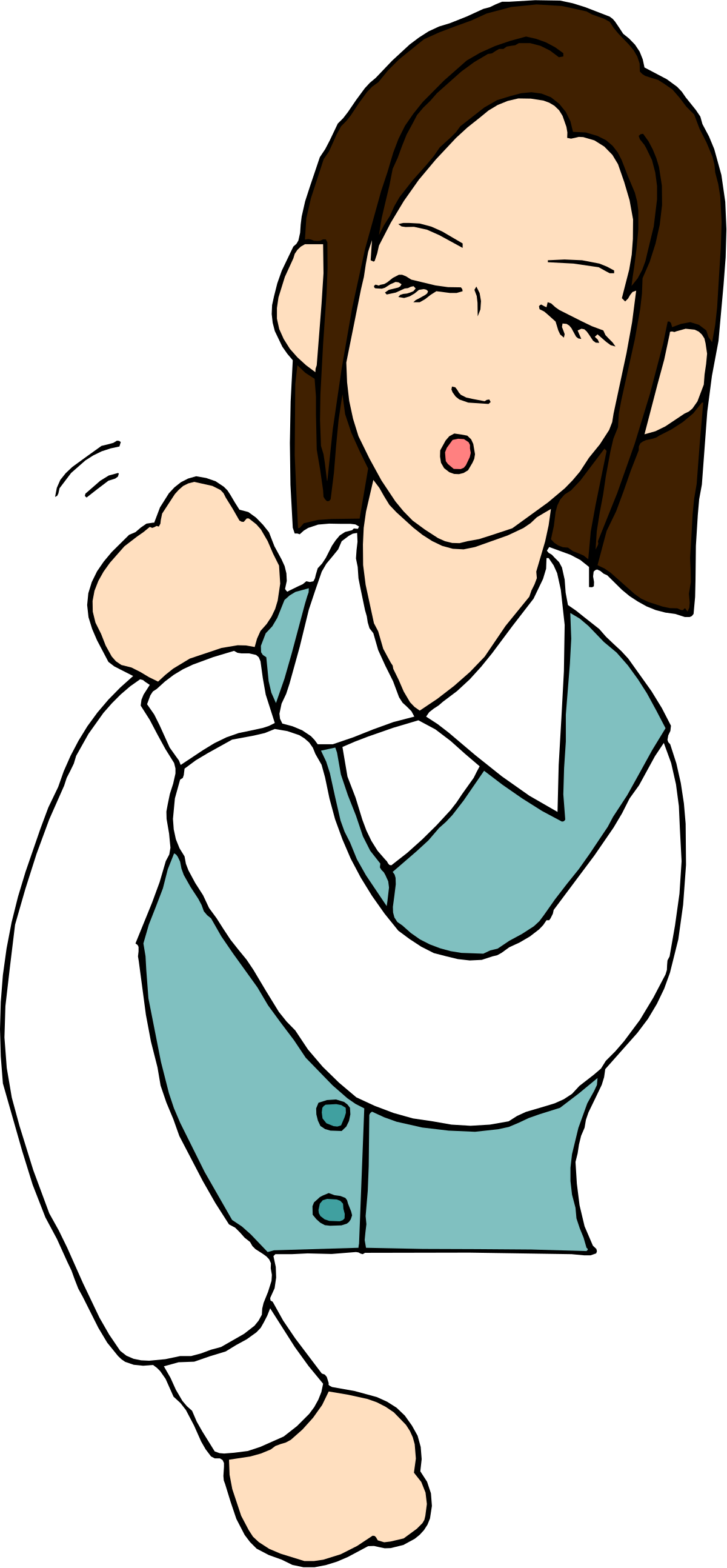 Woman with Crossed Arms Clipart - Confident and Expressive Graphic