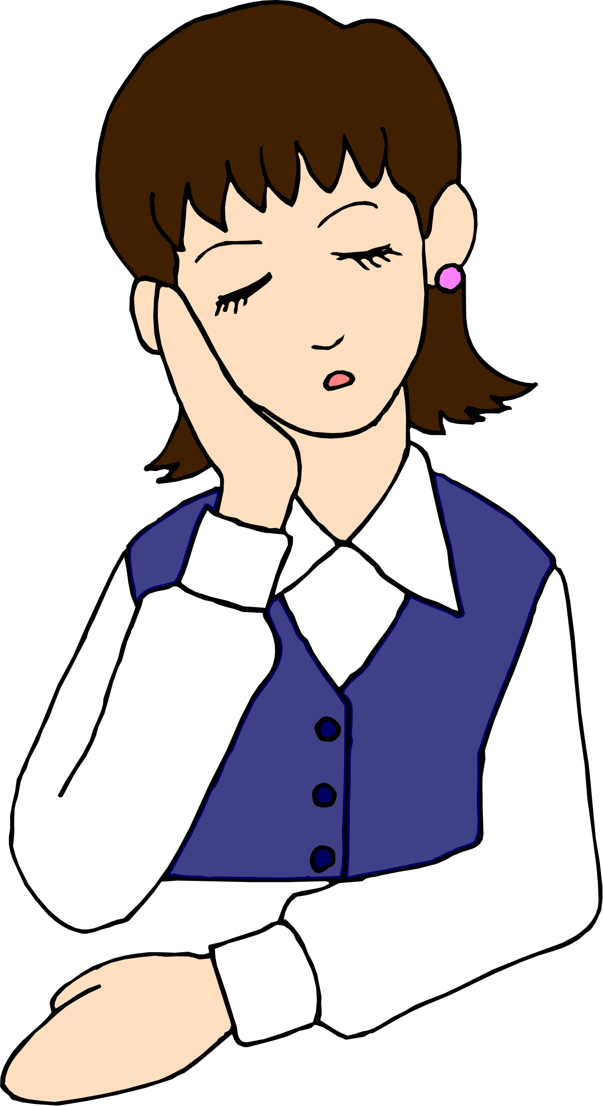a woman in a vest and a white shirt clip art png transparent Woman in Vest and White Shirt Clipart for Every Occasion