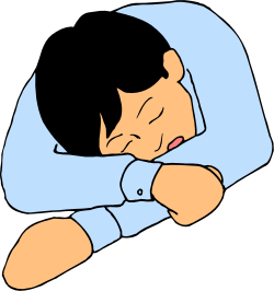 Sleeping Person on Pillow Clipart - Perfect for Relaxation Themes