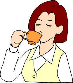 Woman Eating Carrot Clipart - Healthy Lifestyle Illustration