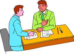 Men Talking at Table Clipart - Engaging Conversation Scenes