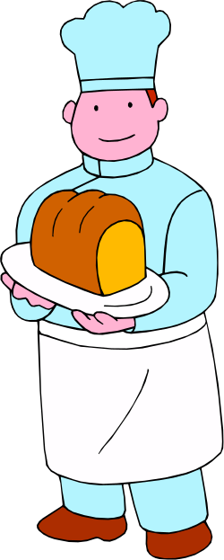 Chef Holding Turkey Clipart for Holiday Celebrations