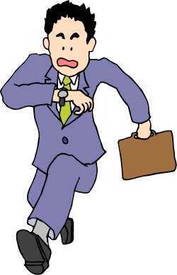 Businessman Running Clipart - Dynamic Man in Suit and Tie