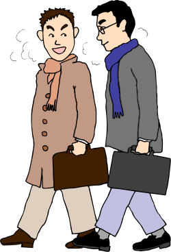 Businessmen Walking with Briefcases Clipart  Dynamic Professional Scenes