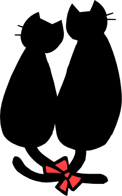 Red Bow on Black Background Clipart for Elegant Designs