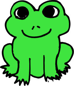 Green Frog with Big Eyes Clipart - Playful and Charming