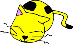 Yellow Cat with Pink Nose Clipart - Adorable and Playful Illustrations