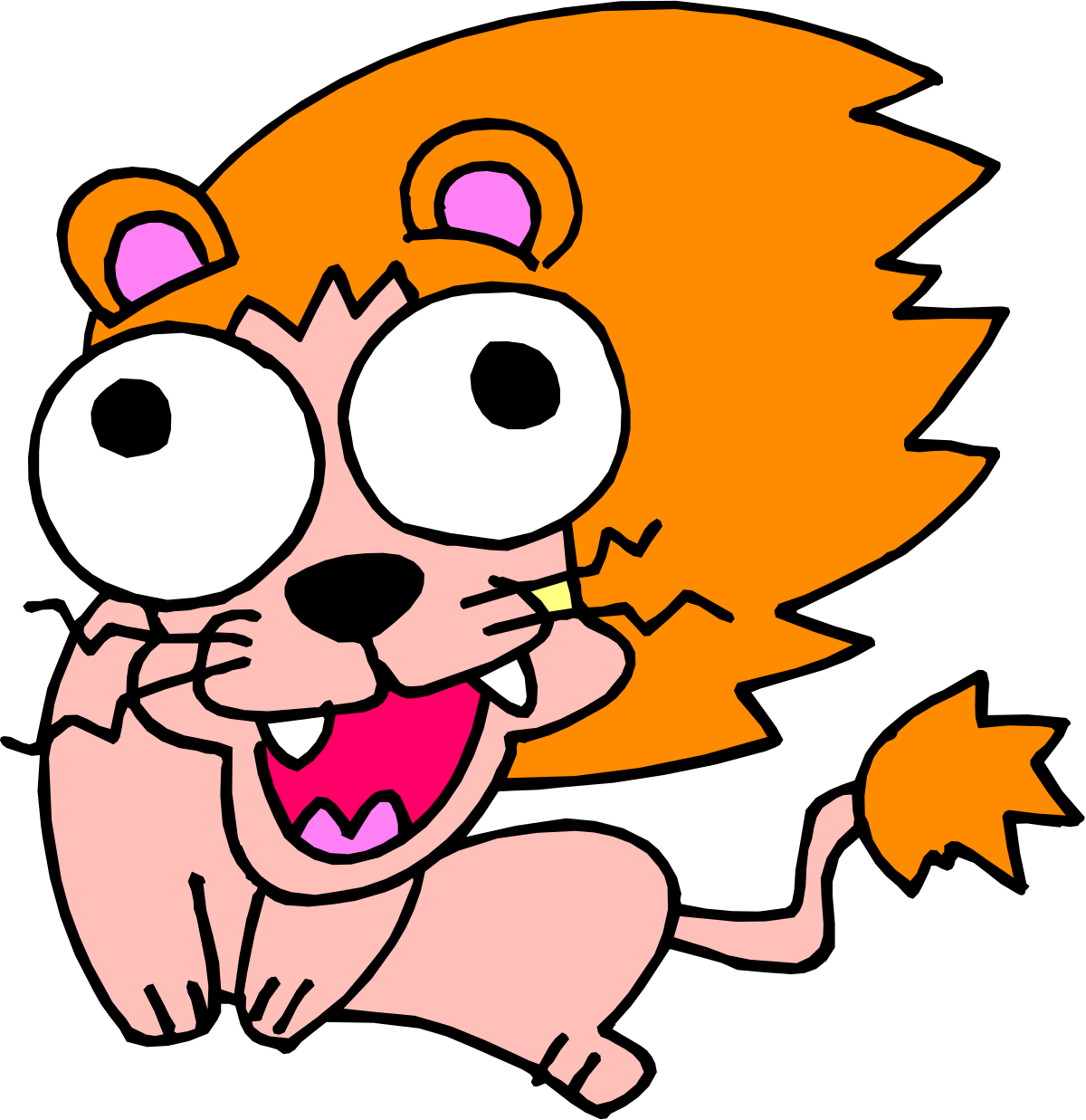 Cartoon Cat with Big Smile - Fun and Whimsical Clipart