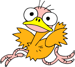 Cartoon Duck with Yellow Leaf - Whimsical Clipart for Every Occasion