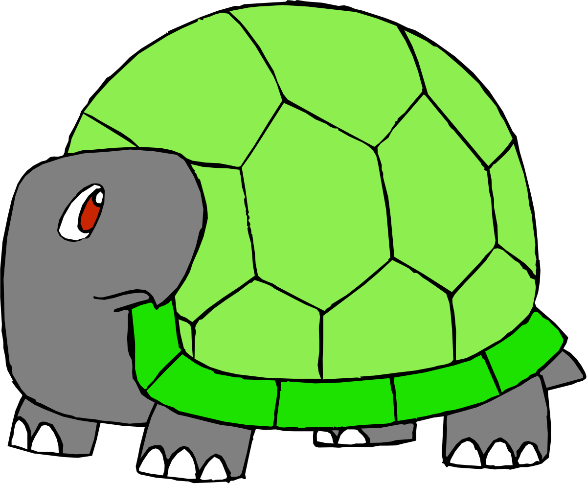 Cartoon Turtle with Red Eye Clipart for Fun Designs