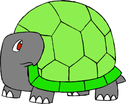 Cartoon Turtle with Red Eye Clipart for Fun Designs