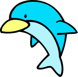 Dolphin Jumping Out of Water Clipart - Playful Marine Illustration