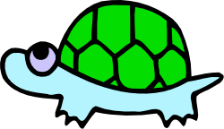 Green Shell Turtle Clipart - Cute and Playful Design