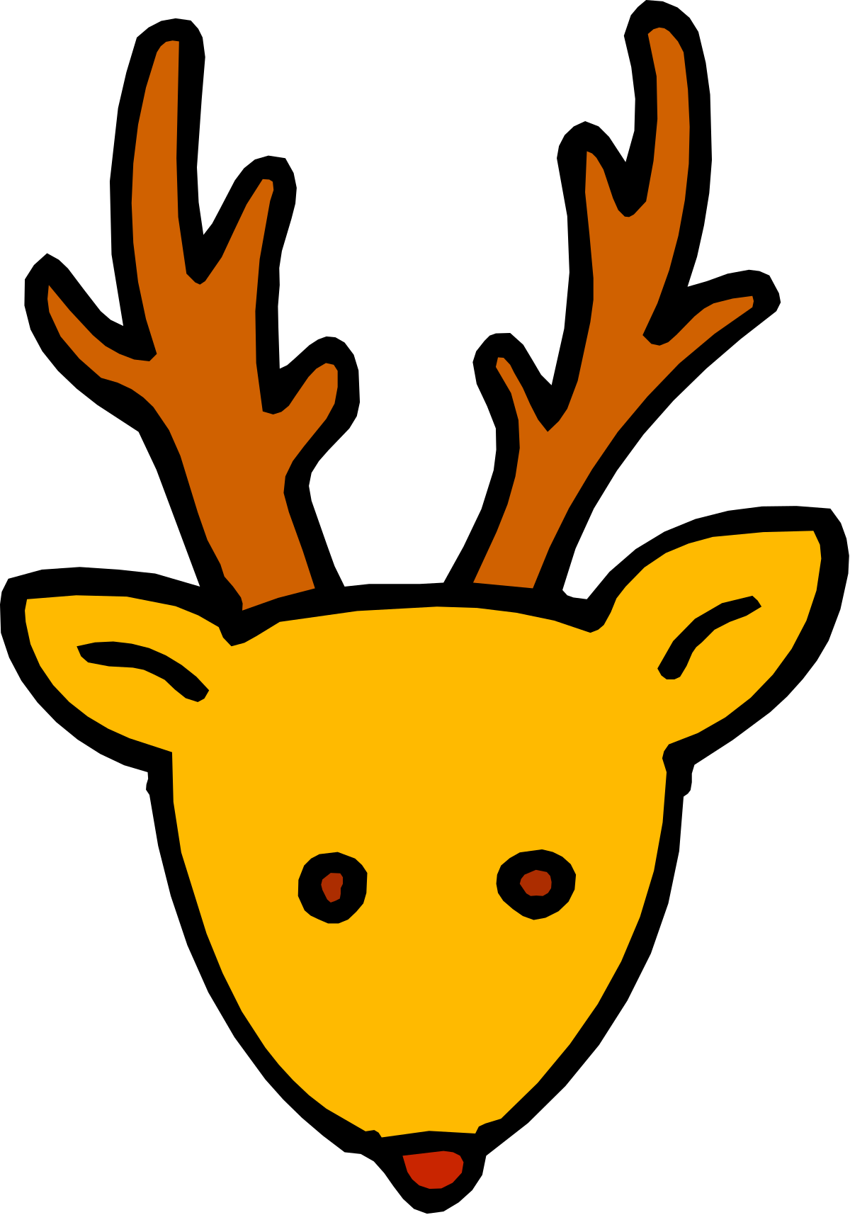 Deer Head Clipart with Majestic Antlers for Stunning Visuals