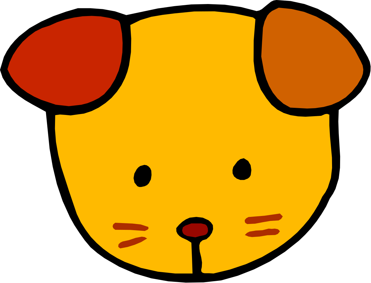 a yellow dog with red ears clip art png transparent Yellow Dog with Red Ears - Adorable Clipart for Every Project