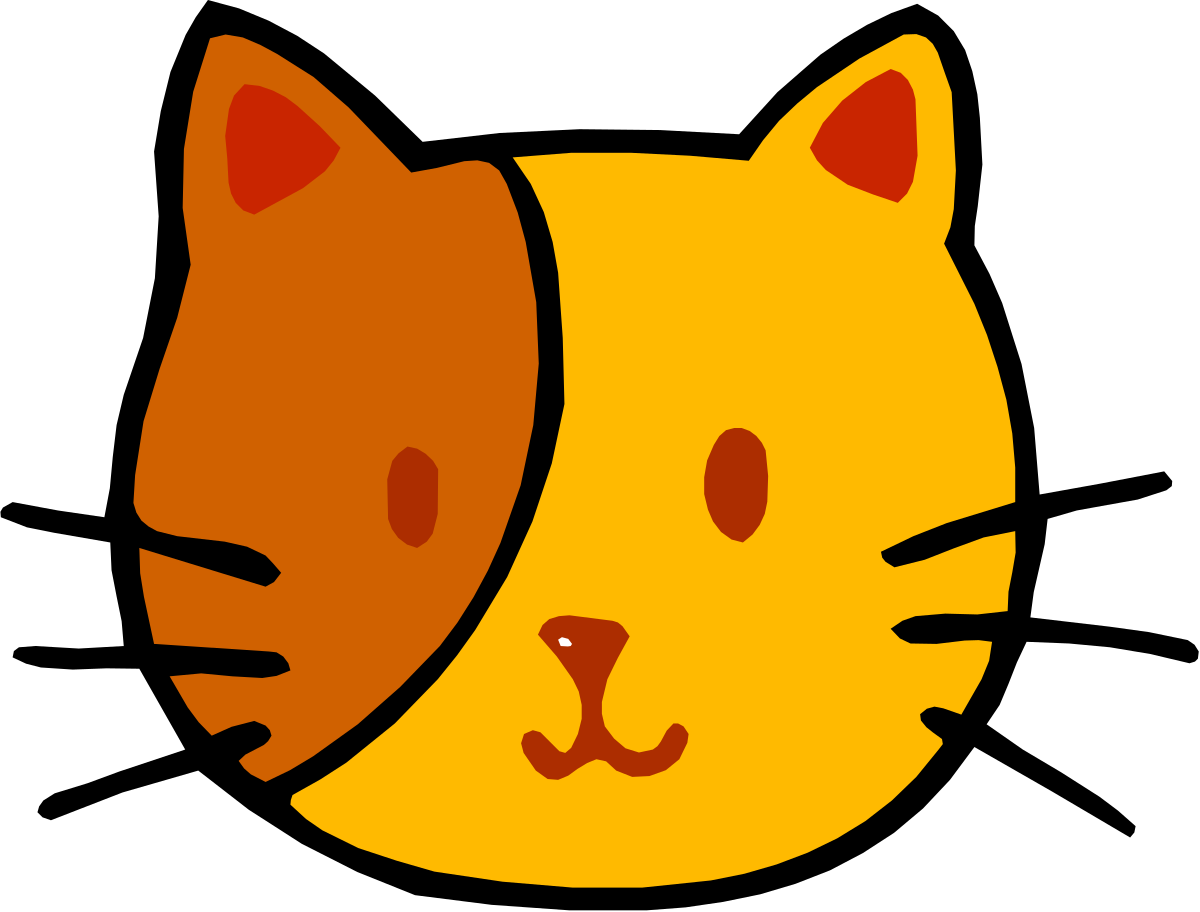 Two Cats Face to Face Clipart: Playful Encounters in Vibrant Style