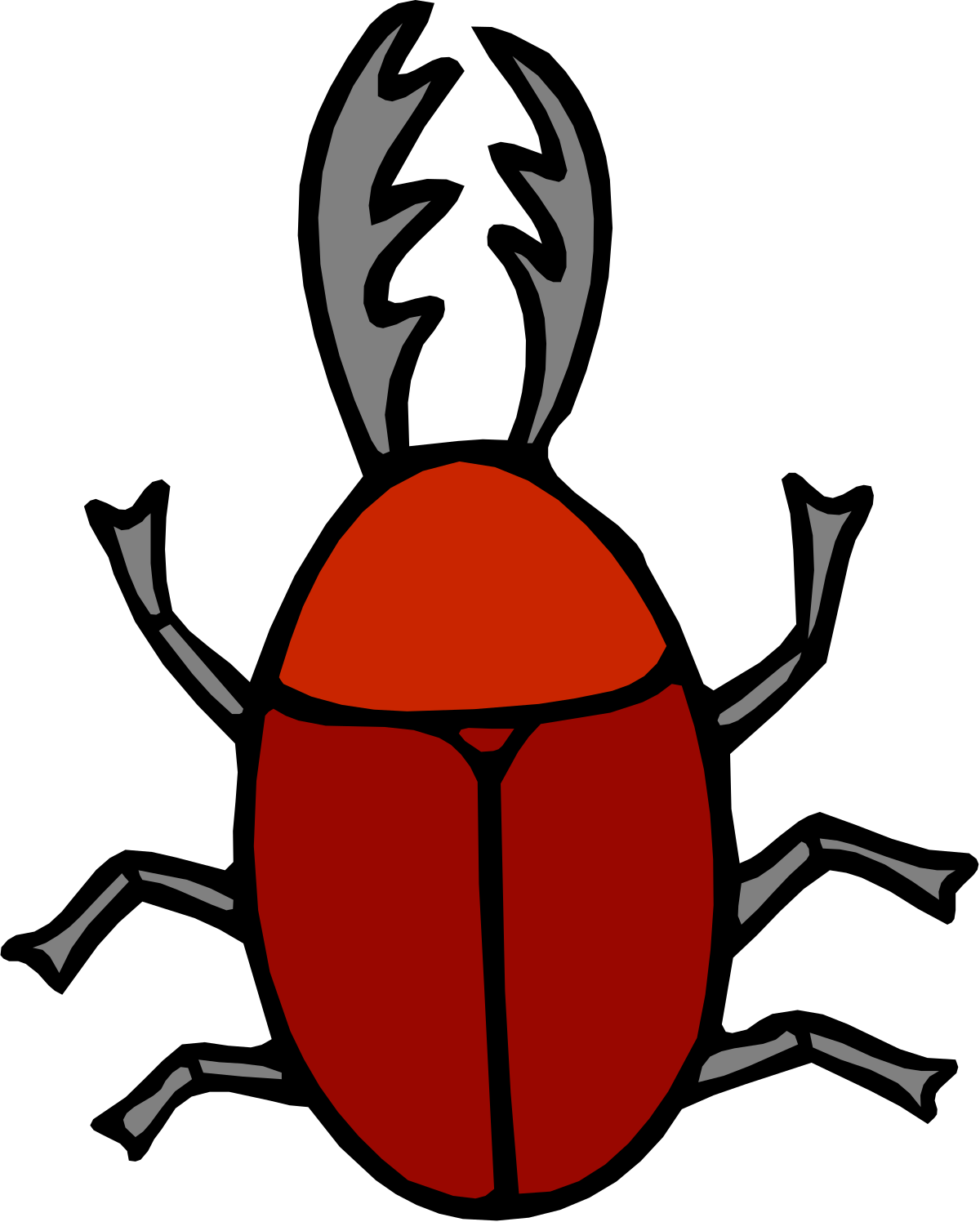 a red bug with a black background clip art png transparent Red Bug on Black Background Clipart: Vibrant and Eye-Catching Graphics
