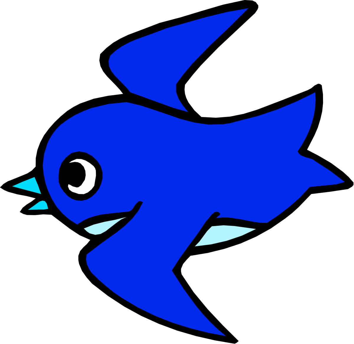 a blue bird with a big eye clip art png transparent Blue Bird with Big Eye Clipart: Vibrant and Playful Illustrations