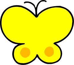 Yellow Butterfly with Two Eyes Clipart for Stunning Visuals