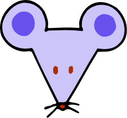 Purple Triangle with Blue Circles Clipart - Unique Geometric Illustration