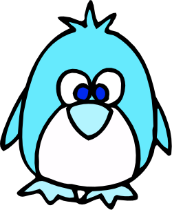 Blue Penguin with Heart Clipart - Adorable Love Symbol
